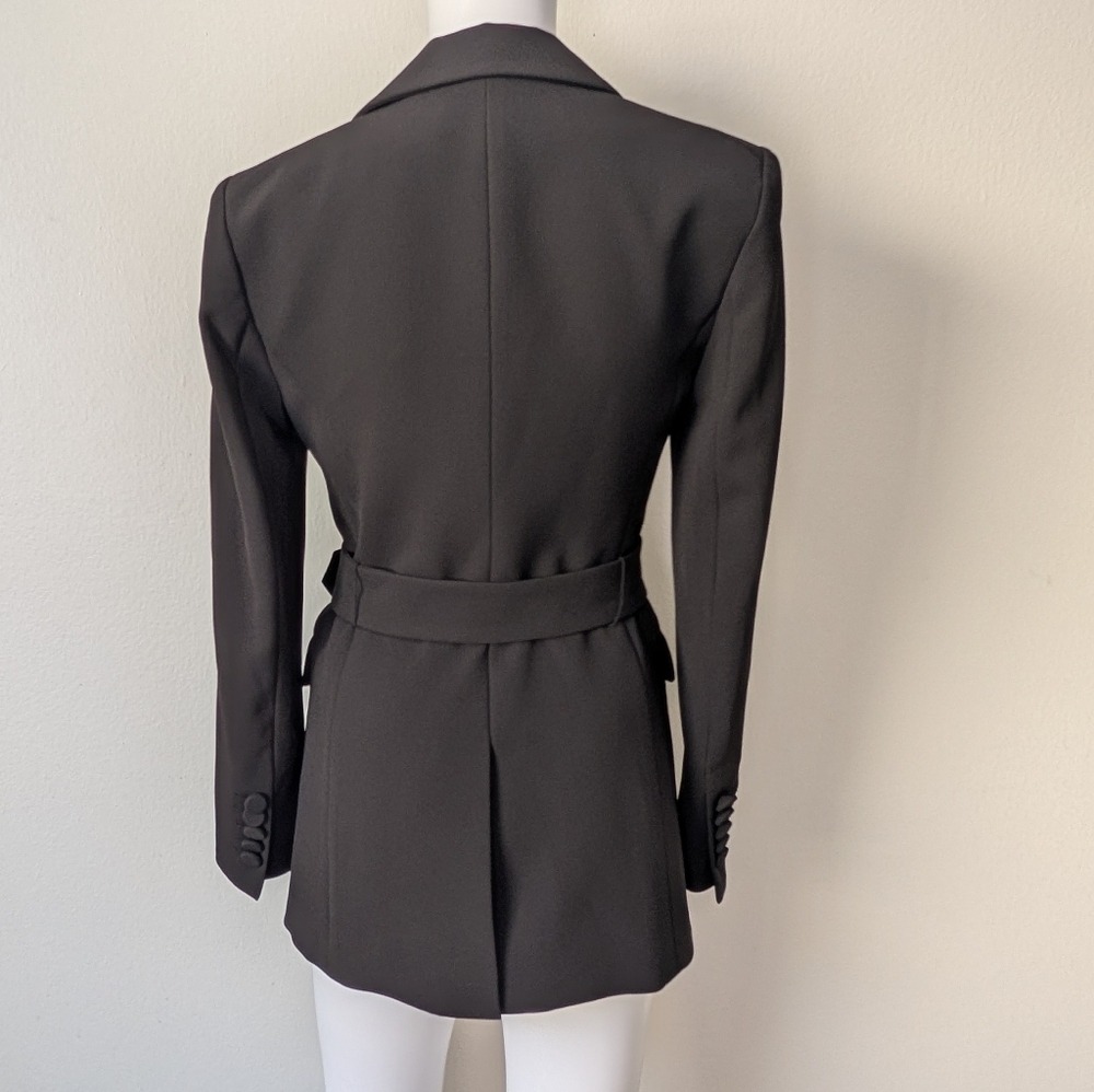 NWT NEW Veronica Beard Ryanne Belted Dickey Jacket Blazer Black Size 00 - Picture 6 of 15